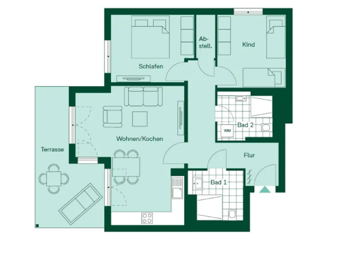 Terrassenwohnung "Gartenblick" - Haffresidenz Garz  المظهر الخارجي الصورة